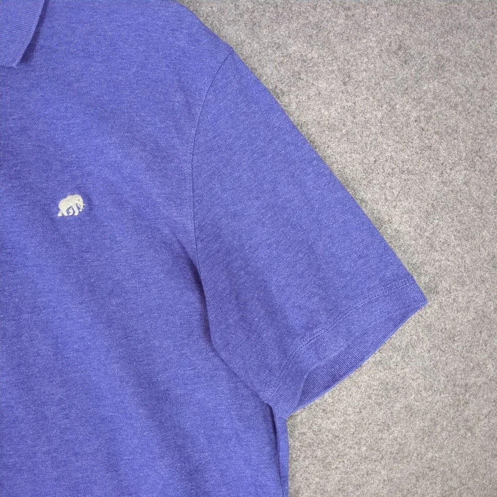 Banana Republic Mens XL Purple Heathered Elephant Logo Short Sleeve Polo Shirt